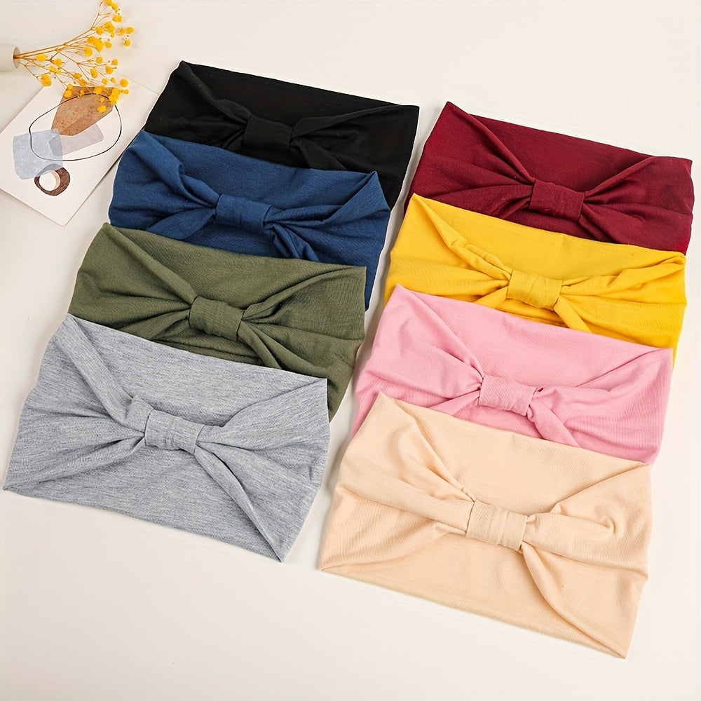 Boho Headbands For Women Stretch Wide Hair Bands Knot Turban Head Bands