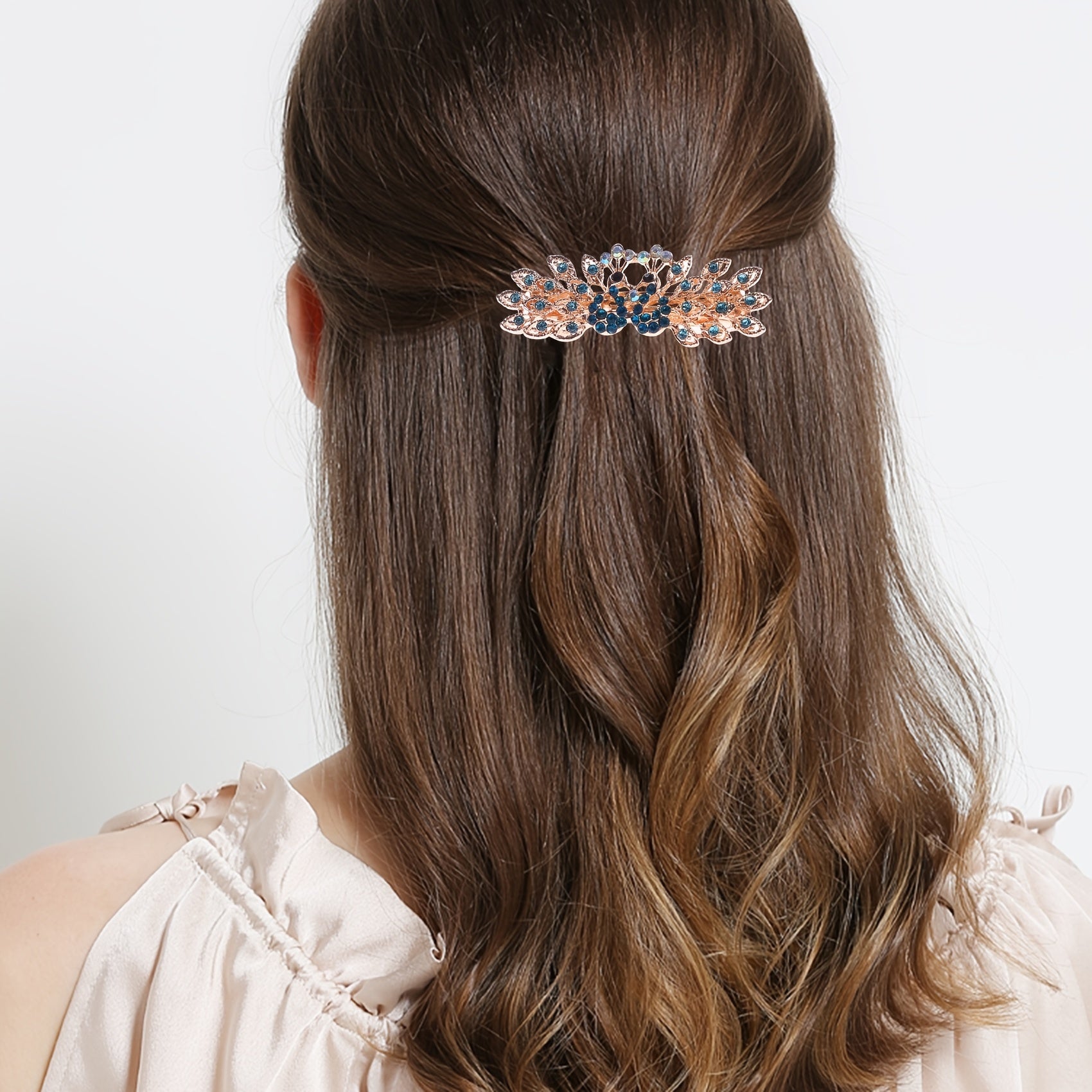 Crystal Hair Clip Rhinestones Barrettes Pins Vintage Spring Clips