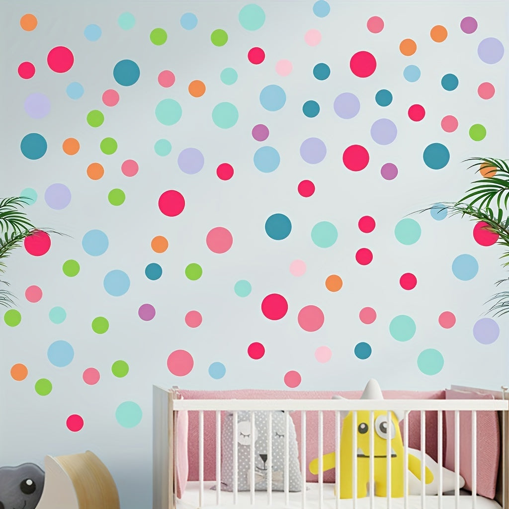 2pcs Cartoon Dot Wall Stickers Self-adhesive Living Room Bedroom Decor