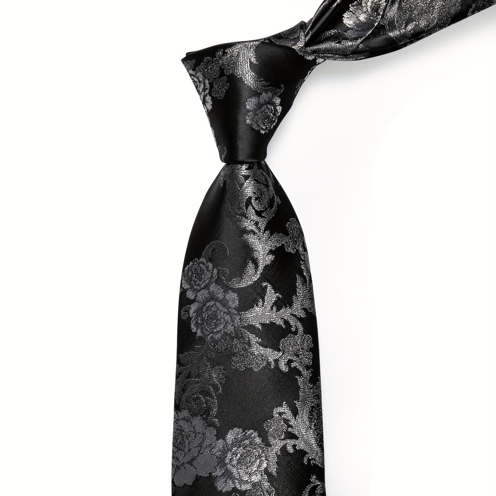 3pcs Men's Jacquard Necktie & Handkerchief & Cufflinks Set