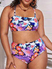  Floral Print Square Neck Bikini & Panty Set
