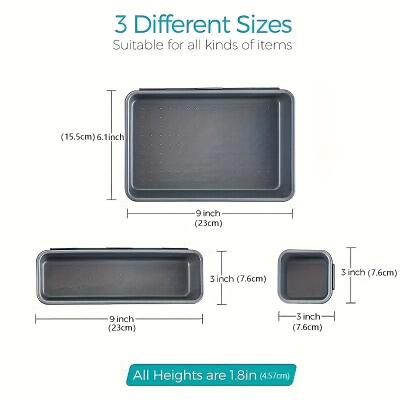 15pcs Interlocking Desk Drawer Organizer Separator