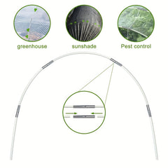 122pcs Greenhouse Hoops for Plant Tunnel Fiberglass Support H