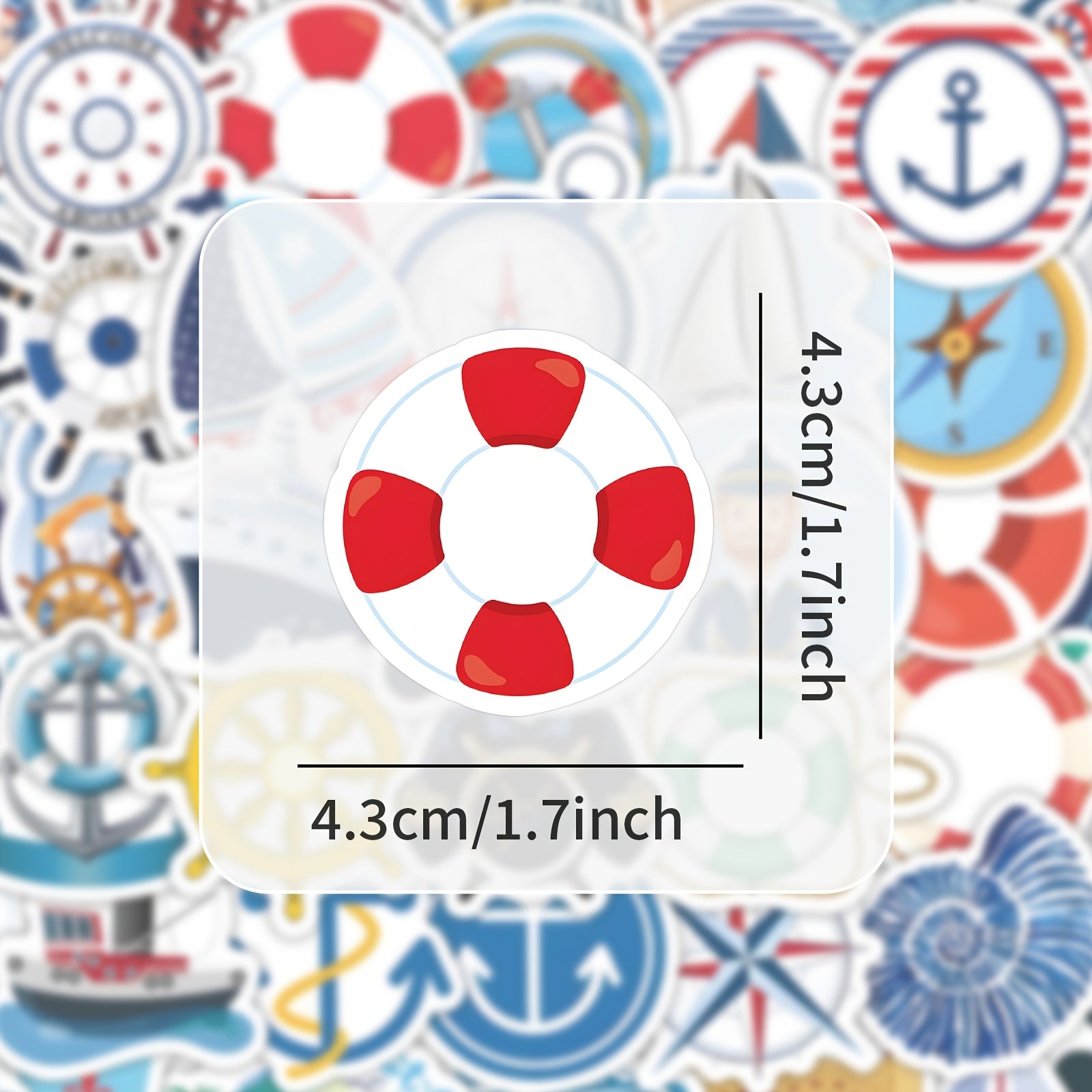 102pcs Cartoon Nautical Stickers for DIY Decorating