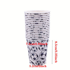 16pcs Soccer Party Supplies Soccer Theme Birthday Tableware Set