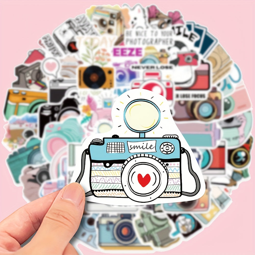 50pcs Camera Photography Waterproof Stickers for Decorating - Christmas Theme