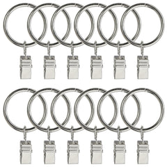 12 Pack Metal Curtain Rings Clips - Durable Drapery Rings for Easy Hanging