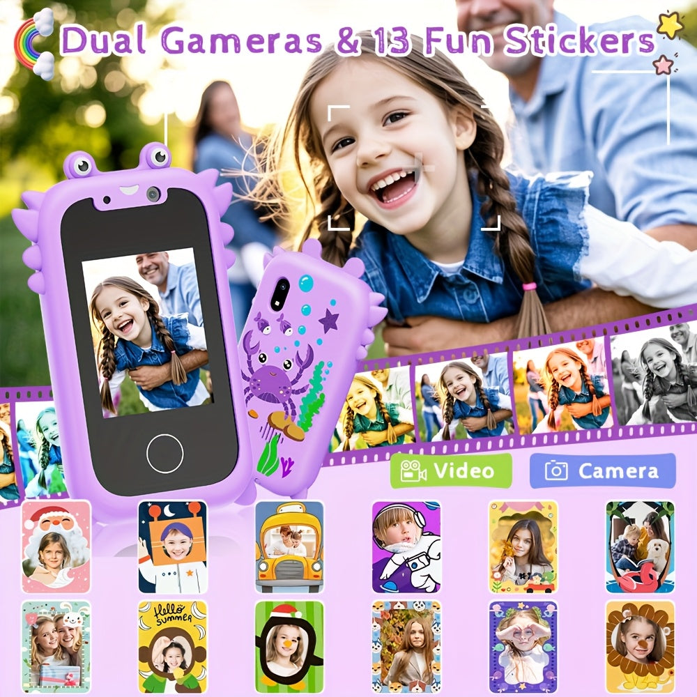 RIVGOT Dual Camera Phone Music Player Story Calendar USB Charging
