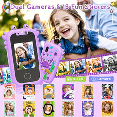 RIVGOT Dual Camera Phone Music Player Story Calendar USB Charging