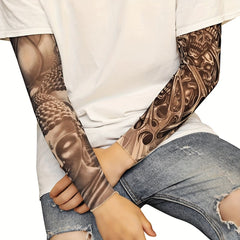 Tattoo Print Arm Sleeve Unisex Ice Sleeves Long Elastic Glove