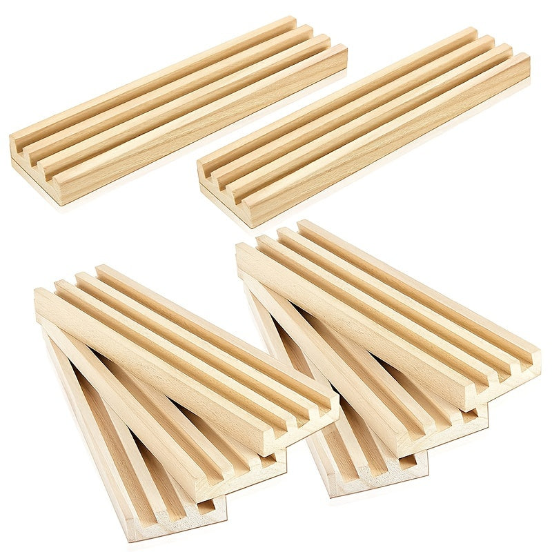 Wooden Domino Rack Classic Board Game Domino Tray Storage Rack