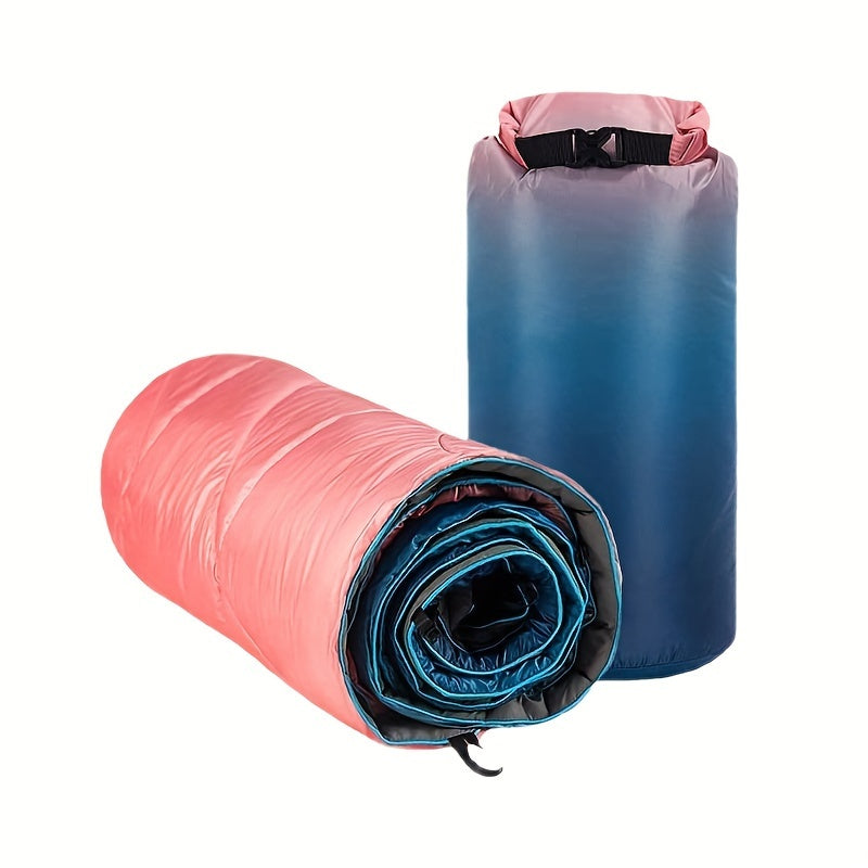 Fluffy Camping Blanket Gradient Picnic Mat Warm Blanket Outdoor Travel