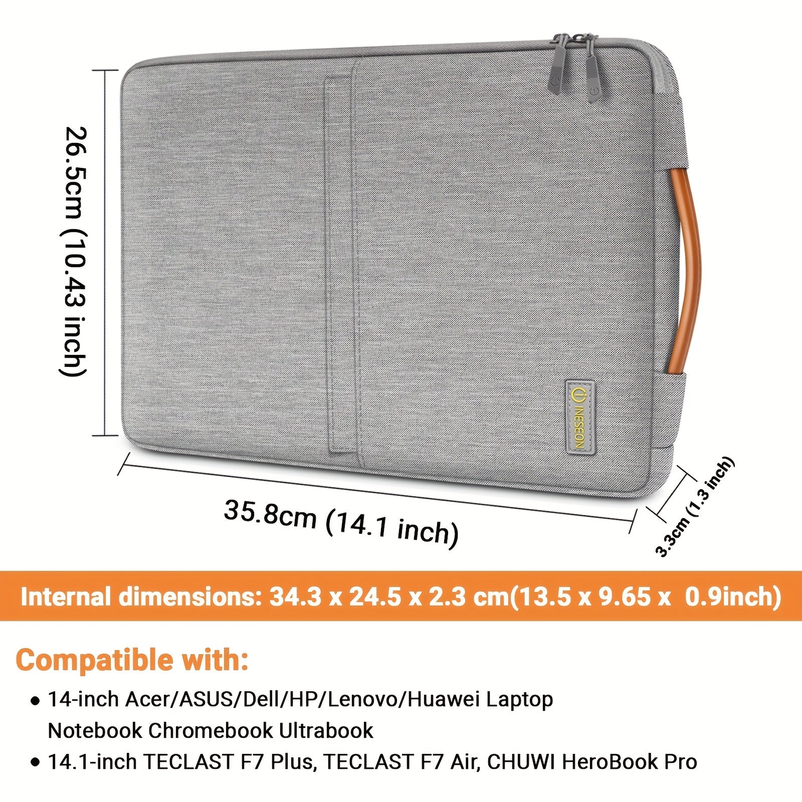 Portable Waterproof Laptop Bag 33-56 cm with Pouch