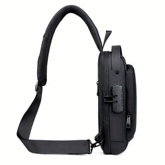 Men's Anti Theft Sling Bag with Password Lock