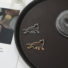 Kitten Cat Hair Clips Golden Silver Hair Barrette Jewelry Hairpins Accessories