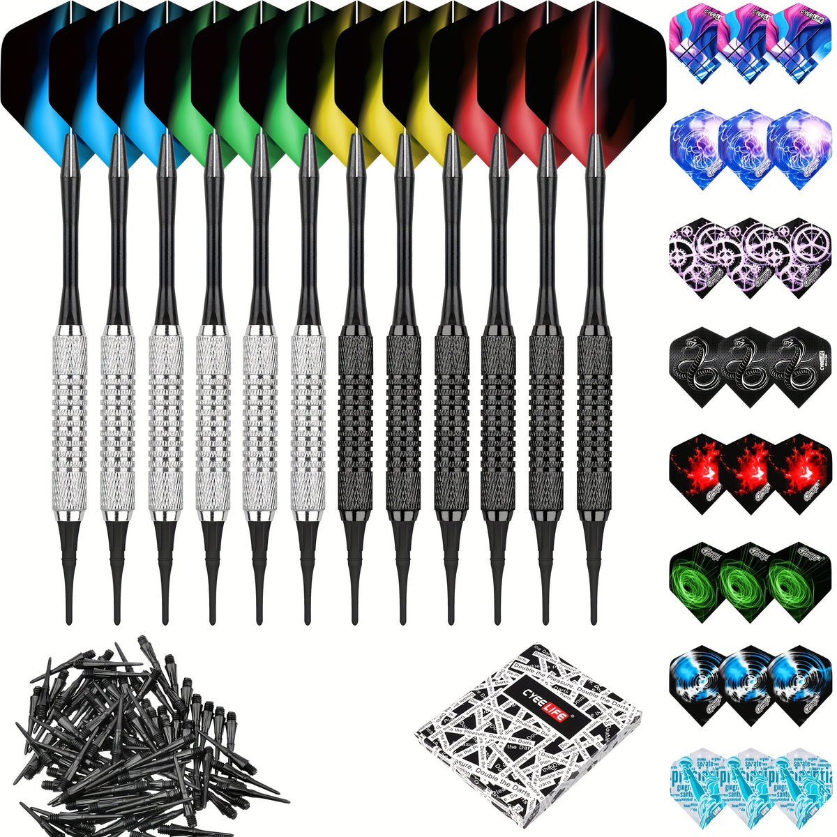 CyeeLife 16g Soft Tip Darts Set for Beginners