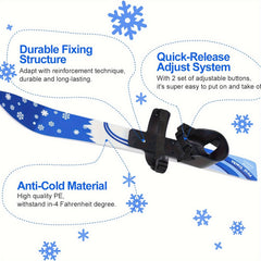 Snow Skiing Pole Set with Bindings for Beginners