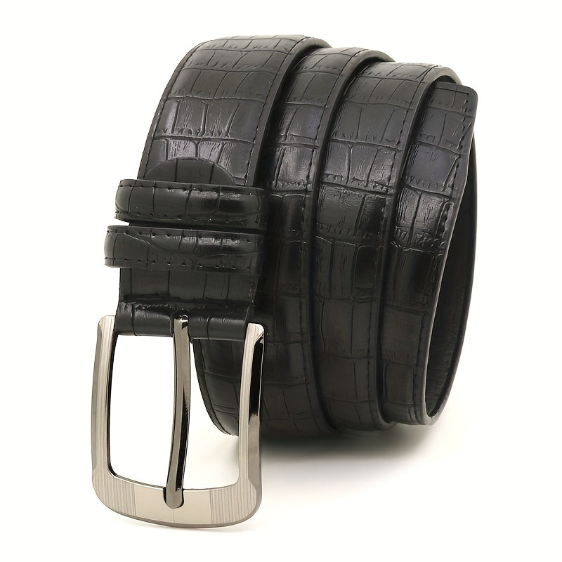 Alloy Single Prong Dress Buckle Belt for Men