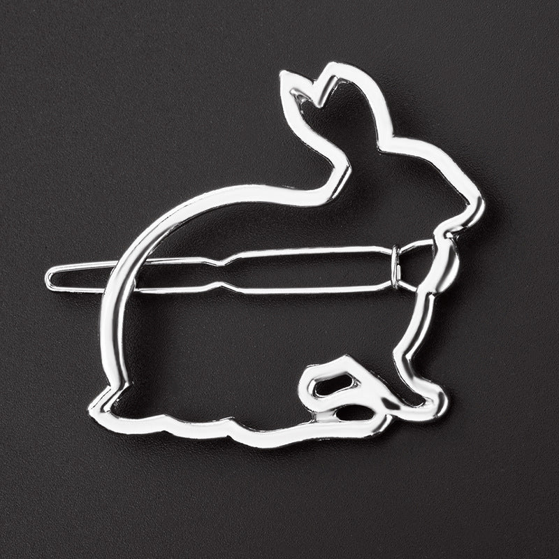 Metal Rabbit Bunny Hair Clip Easter Hair Accessory