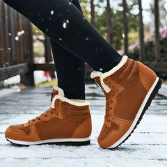 Women's Winter Thermal Snow Boots Plush Lined Lace Up Sneakers