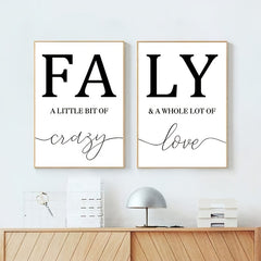 3pcs Family Wall Poster Canvas Painting