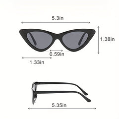 Boho Triangle Sunglasses Cat Eye Shades for Women Girls