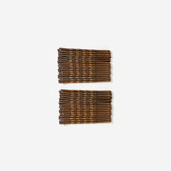 72pcs Waved U Shape Hairpins Golden Brown Bobby Pins Hair Grips Salon Holder