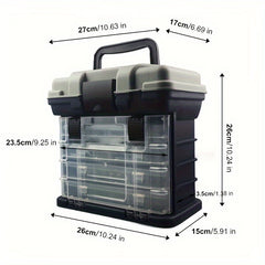 Portable Fishing Tackle Storage Box - Large Capacity Organizer for Hooks, Lures