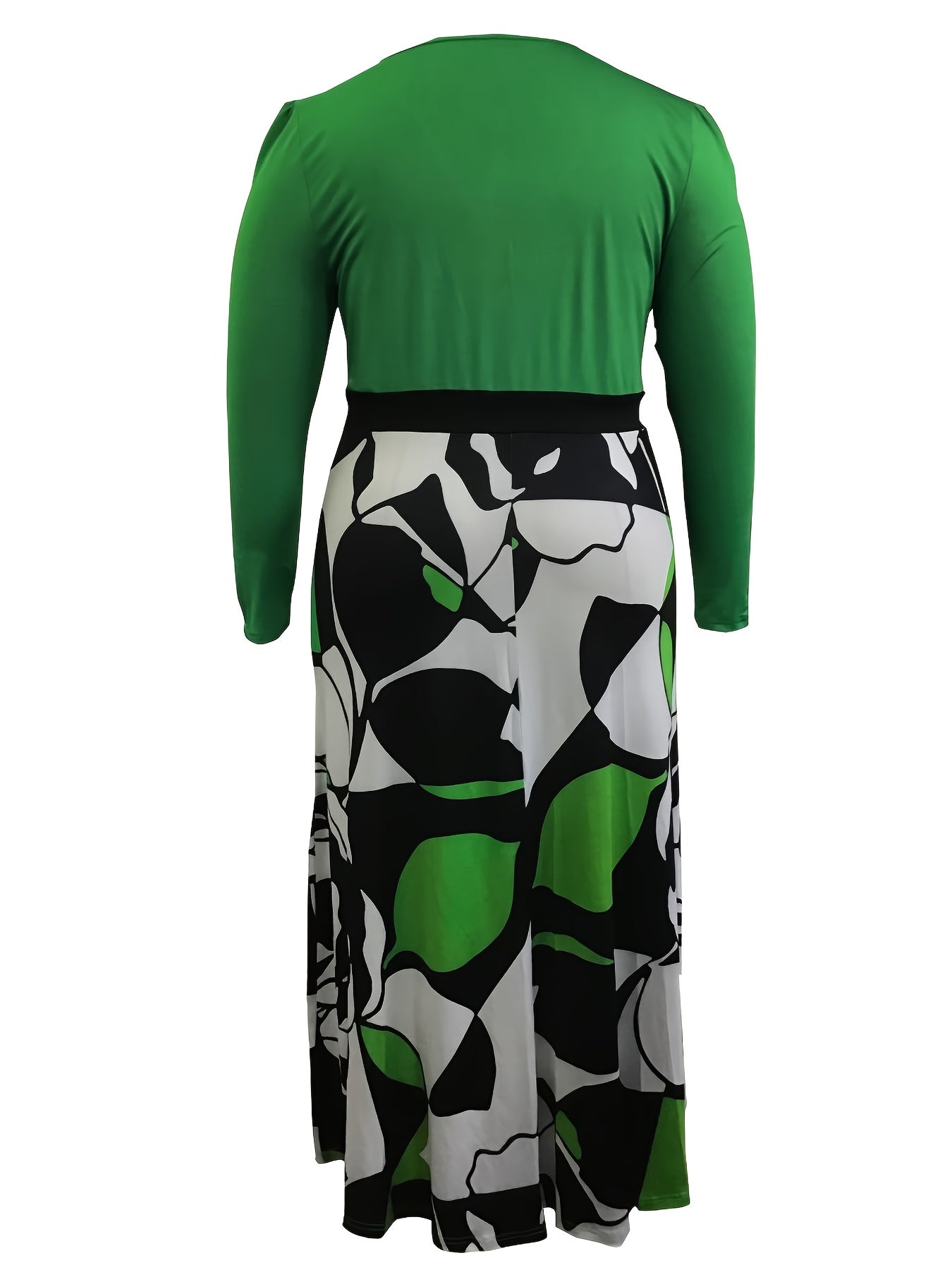  Colorblock Floral Maxi Dress