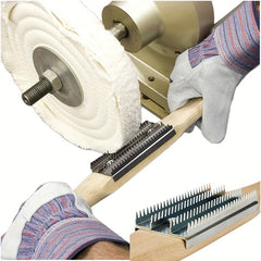 Polishing Wheel Rake 15 with Wooden Handle and Stainless Steel Rake