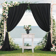 2pcs Rod Pocket Curtains for Weddings Parties and Home Decor