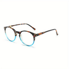 Men's Anti Light Round Frame Reading Glasses