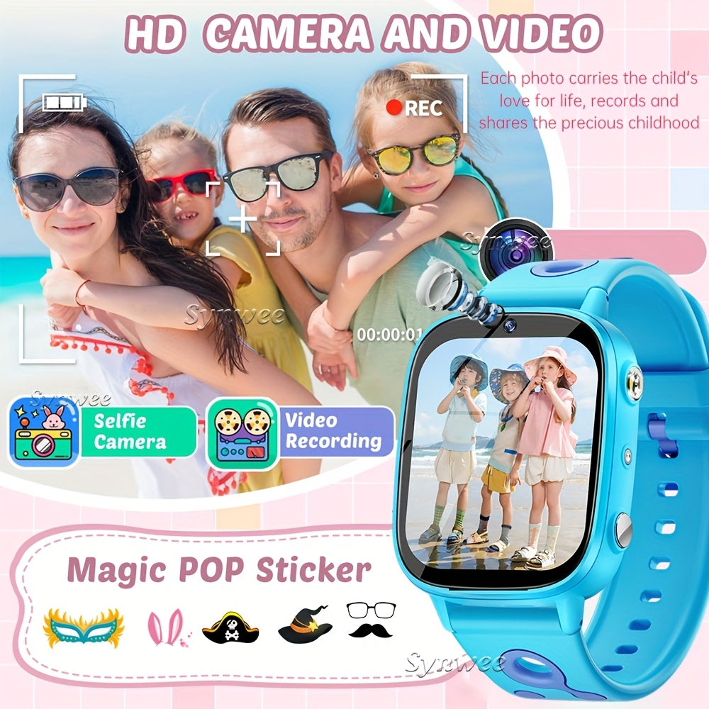 Game Smart Watch with 26 Puzzle Games LED Flashlight Camera IP68 Waterproof