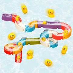 Toddler Bath Toy Mini Duck Water Slide & Ball Track