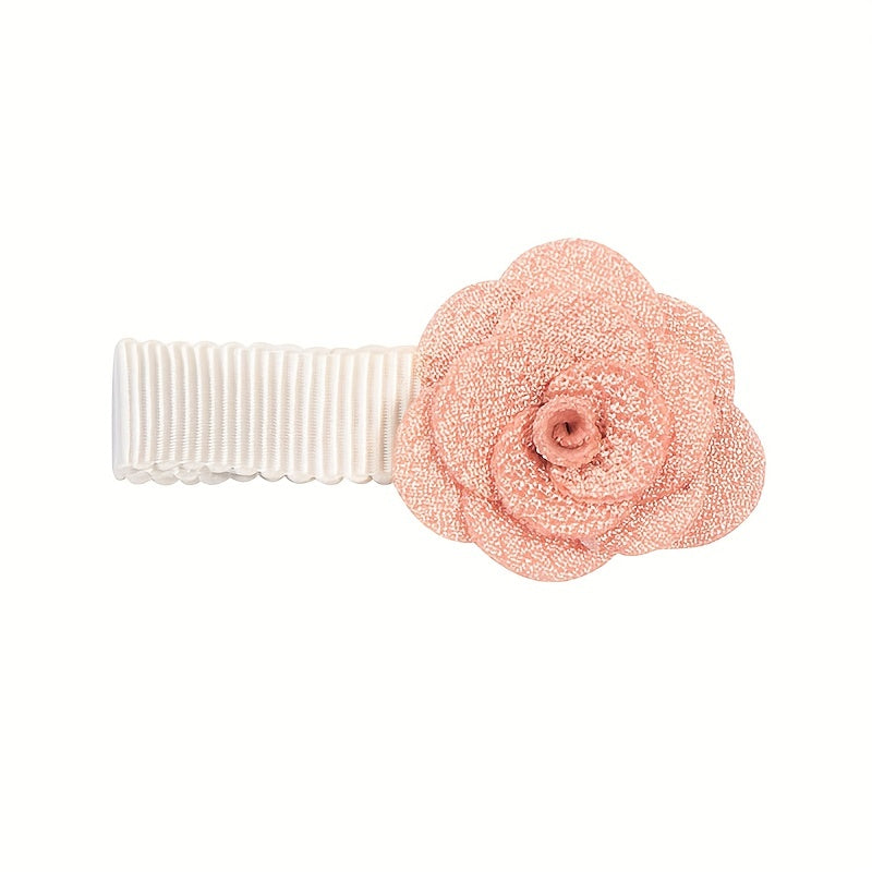 10pcs Girls' Flower Hairpin Bow Lace Faux Pearl Hair Clips