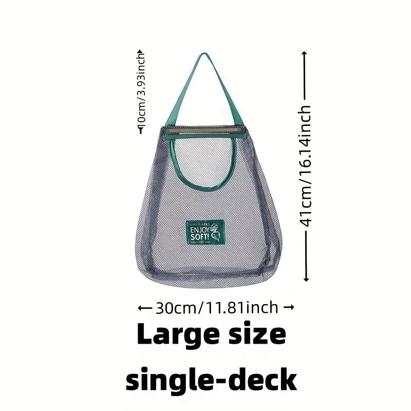 6PCS Hanging Mesh Storage Bag for Fruit Vegetable Garlic & Oni