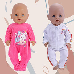 Doll Clothes Set for 18" Dolls - Rabbit Suit and Rainbow Costume