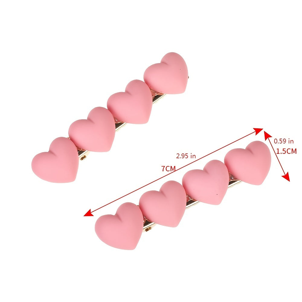 Heart Hair Clips Barrette Clips Mini Hair Clips Women's Hair Accessories