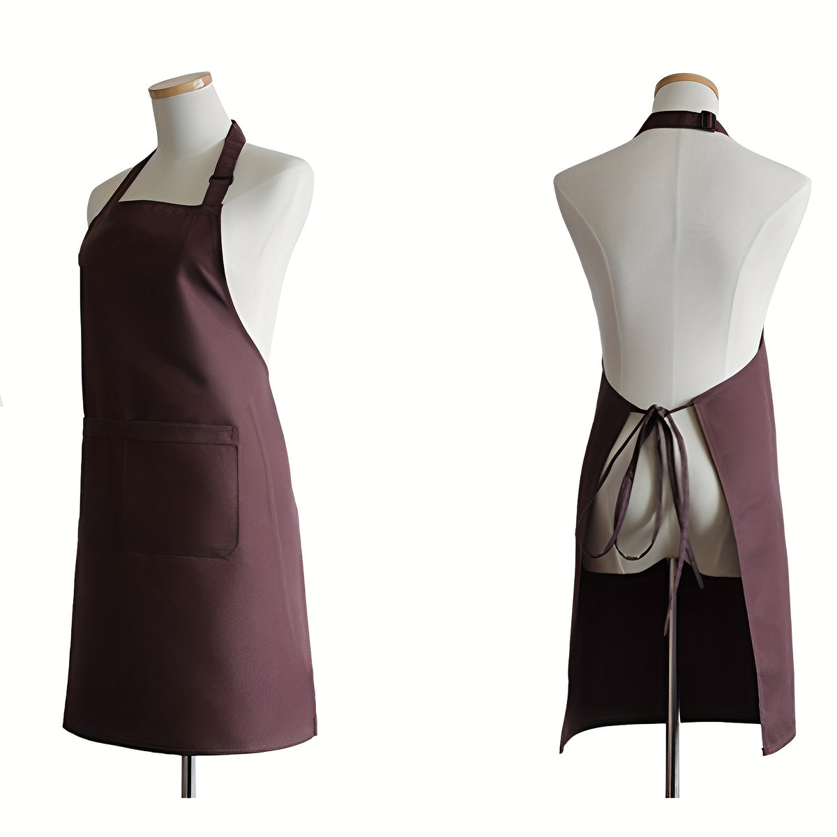 Polyester Apron Unisex Adjustable Cooking Apron Household Solid Apron