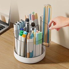Rotating Pencil Holder Cosmetic Storage Box Office Students Adults