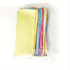 26-Piece Men's Solid Satin Pocket Square Handkerchief Set For Wedding Party