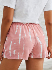  Tie Dye Drawstring Stretch Shorts