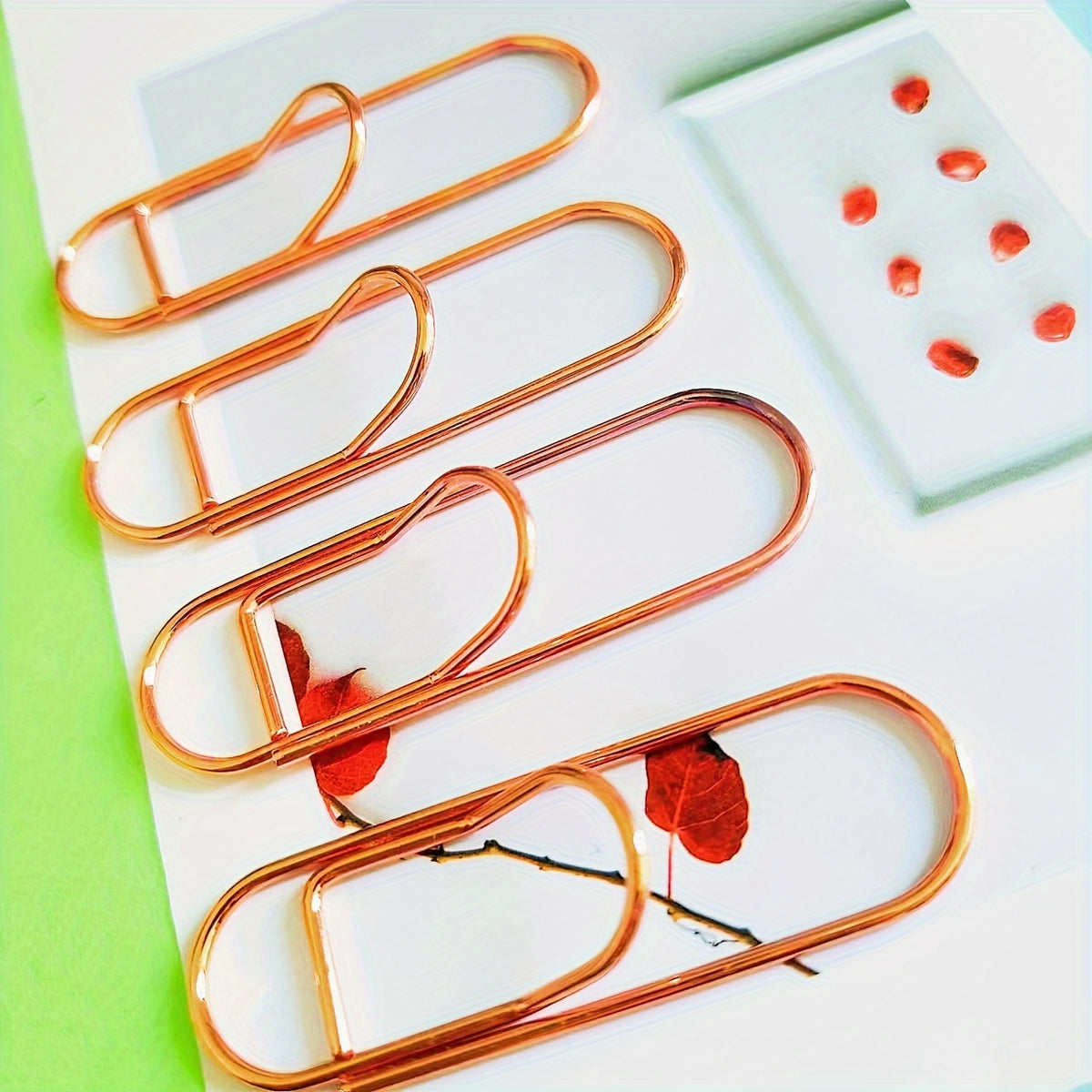 4pcs Metal Pen Clips Bookmark for Notebooks Paper Clip Stationery Tool