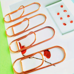 4pcs Metal Pen Clips Bookmark for Notebooks Paper Clip Stationery Tool
