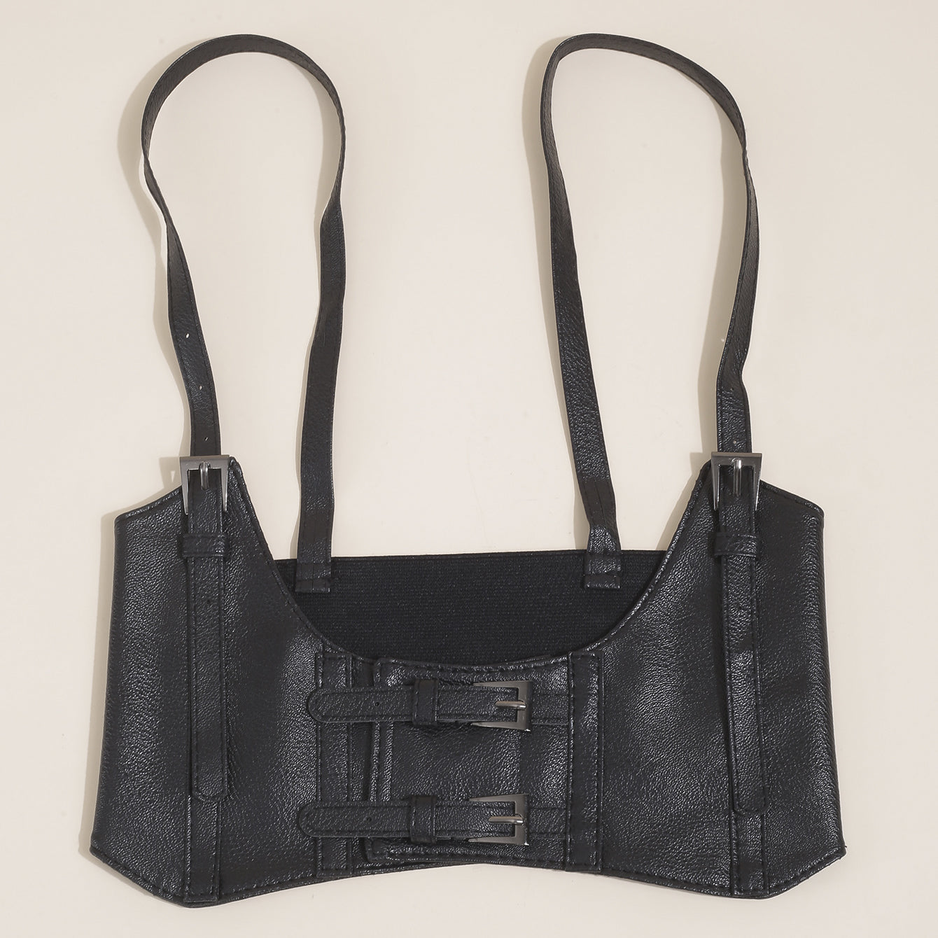 Y2K PU Leather Waist Belt Punk Corset Gothic Body Belt