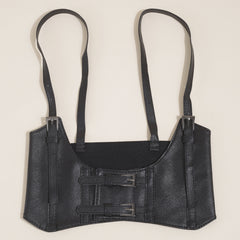 Y2K PU Leather Waist Belt Punk Corset Gothic Body Belt