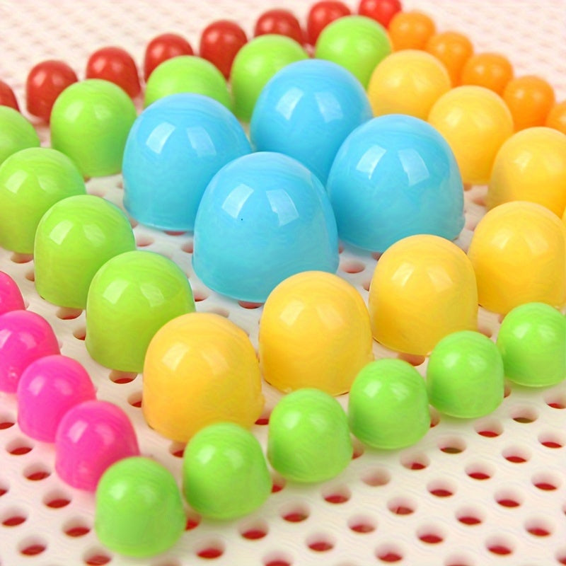 Colorful Mushroom Nail Puzzle Toy DIY Kit