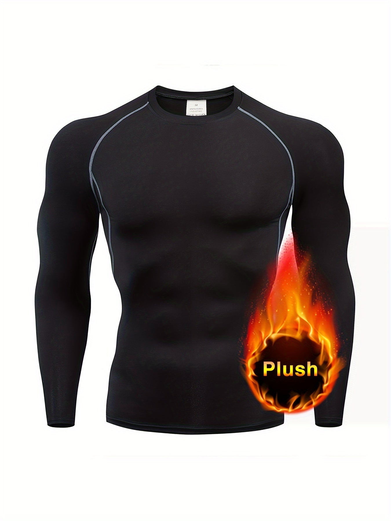 Men's Thermal Long Sleeve T-shirt & Pants Set Quick Dry Fitness Outfit