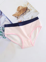 5pcs Cotton Cartoon Briefs Panties Set For Women