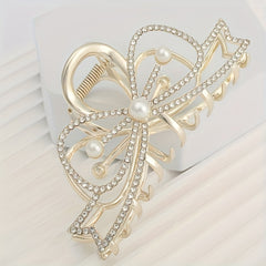 Rhinestone Butterfly Bow Hair Clip for Women Girls